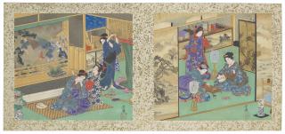 Utagawa Yoshiiku - Artisans And Events Of The Twelve Months