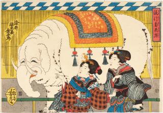 Utagawa Yoshitora - The Garden of Kingoro in Somei (Somei uekiya Kingoro)