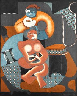 Uzo Egonu - Hair plaiting, 1978