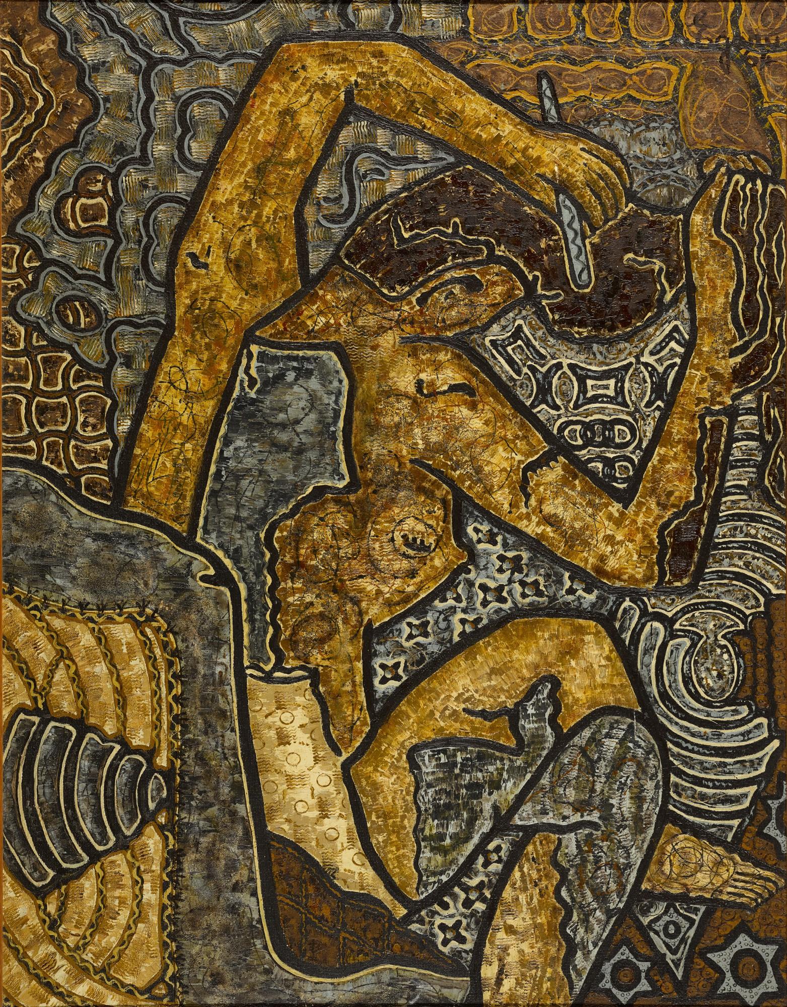 Uzo Egonu - Nude Woman Combing Her Hair