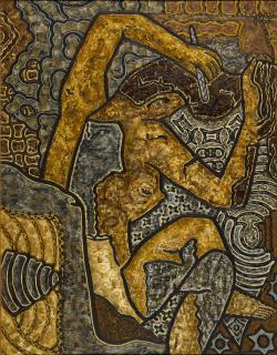 Uzo Egonu - Nude Woman Combing Her Hair