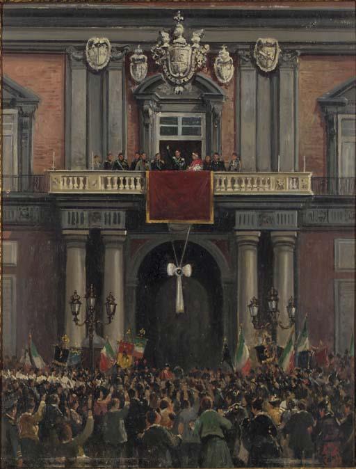 V. Canino - Vittorio Emanuele III, King of Italy (1869-1947) with Pope Benedict PP. XV.