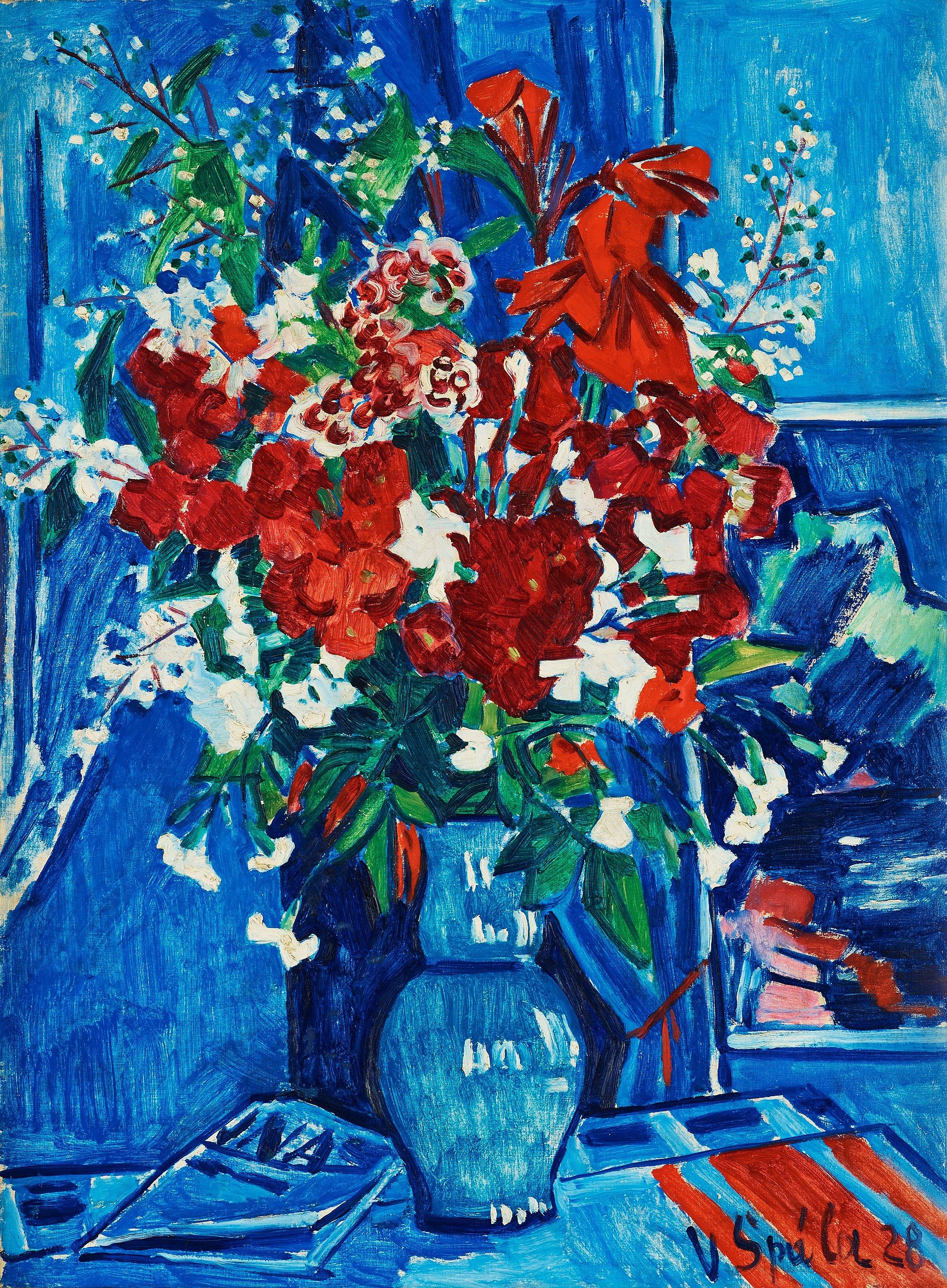 Václav Spala - Still life with flowers