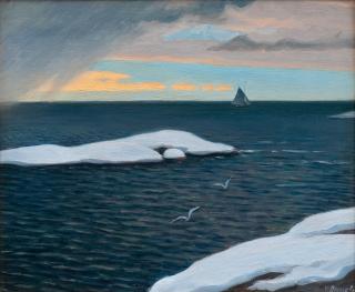 Väinö Blomstedt - Late Fall At Sea.