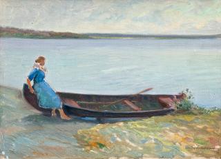 Väinö Hämäläinen - Girl And Rowboat.