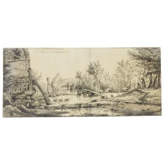 Valentijn Klotz - View Of A Watermill Near Maastricht