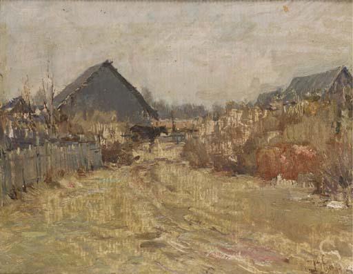 Valentin Alexandrovich Serov - Study of a Russian farm