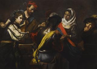 Valentin De Boulogne - A Fortune Teller, Bravo, Lute Player, Drinking Figure, And A Pick-Pocket