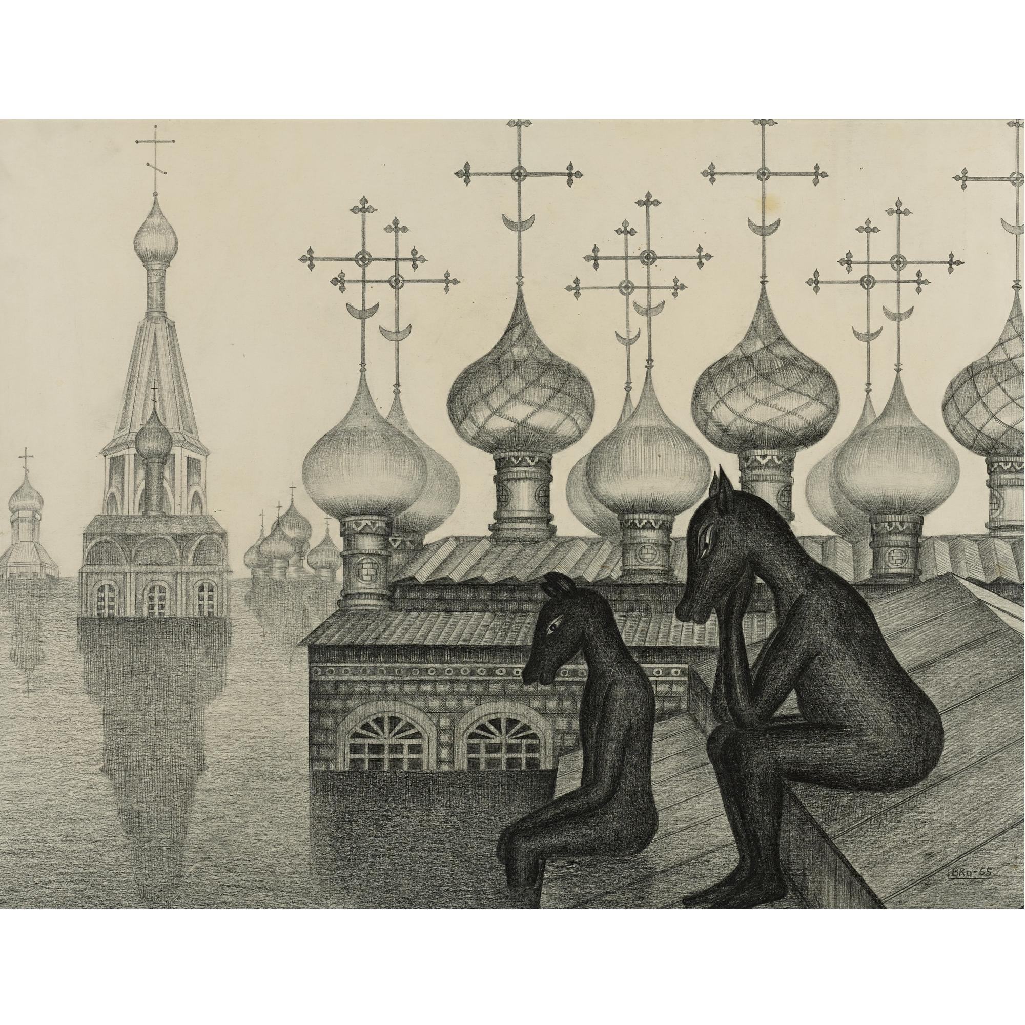 Valentina Kropivnitskaya - Russian A Pair Of Drawings, 1965