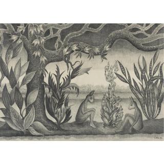 Valentina Kropivnitskaya - Russian A Pair Of Drawings (The Bonfire And Amurustnik), 1976-77