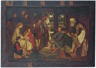 Valentine Cameron Prinsep, R.A. - St John The Evangelist Teaching The New Commandment  \'That Ye Love One Another\'