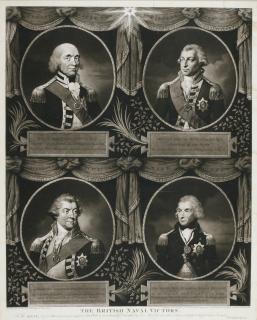 Valentine Green - The British Naval Victors; After Gainsborough Dupont, Francis Cotes, Richard Morton Payne, And Lemuel Francis Abbott