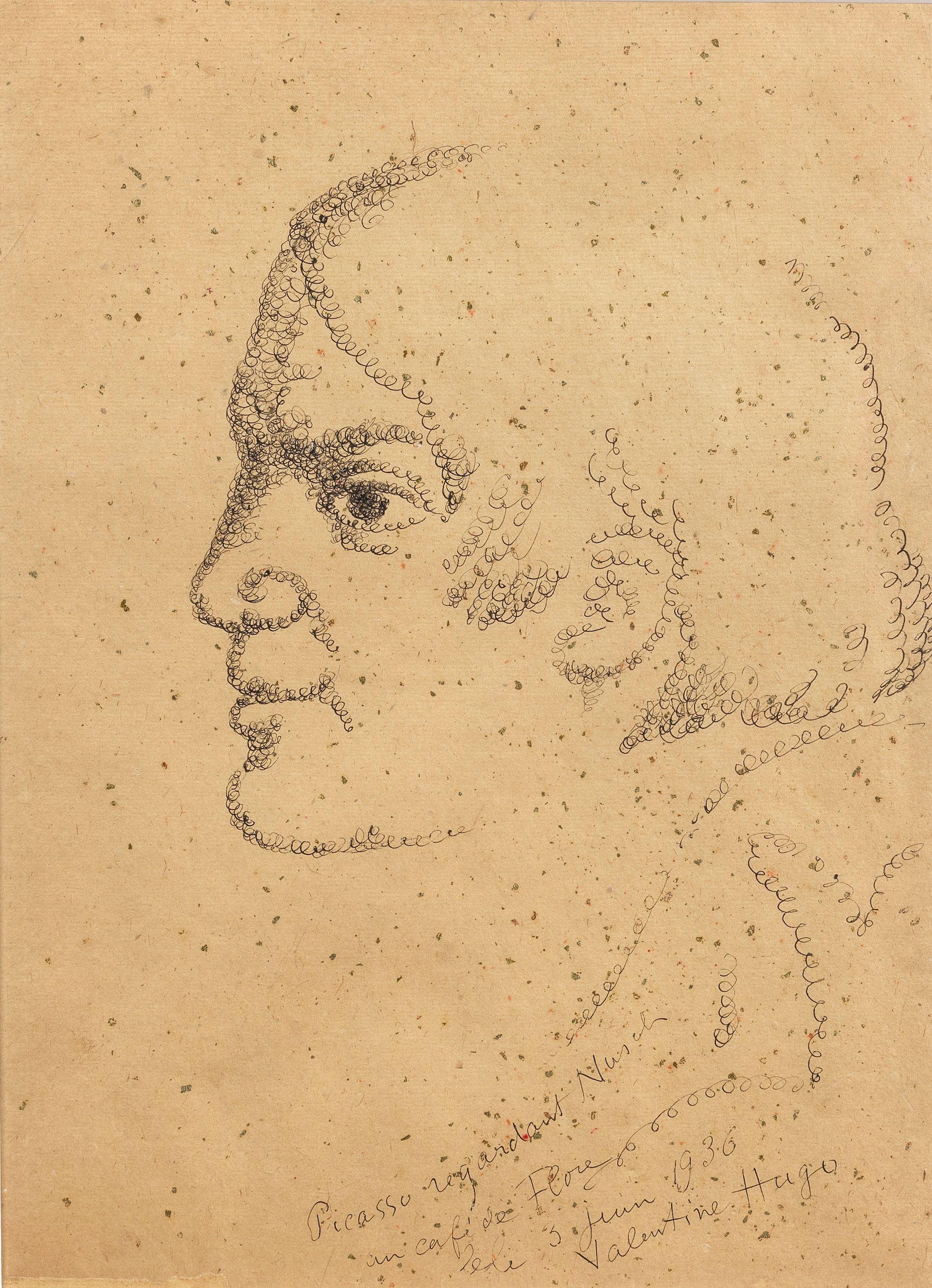 Valentine Hugo - Picasso regardant Nusch