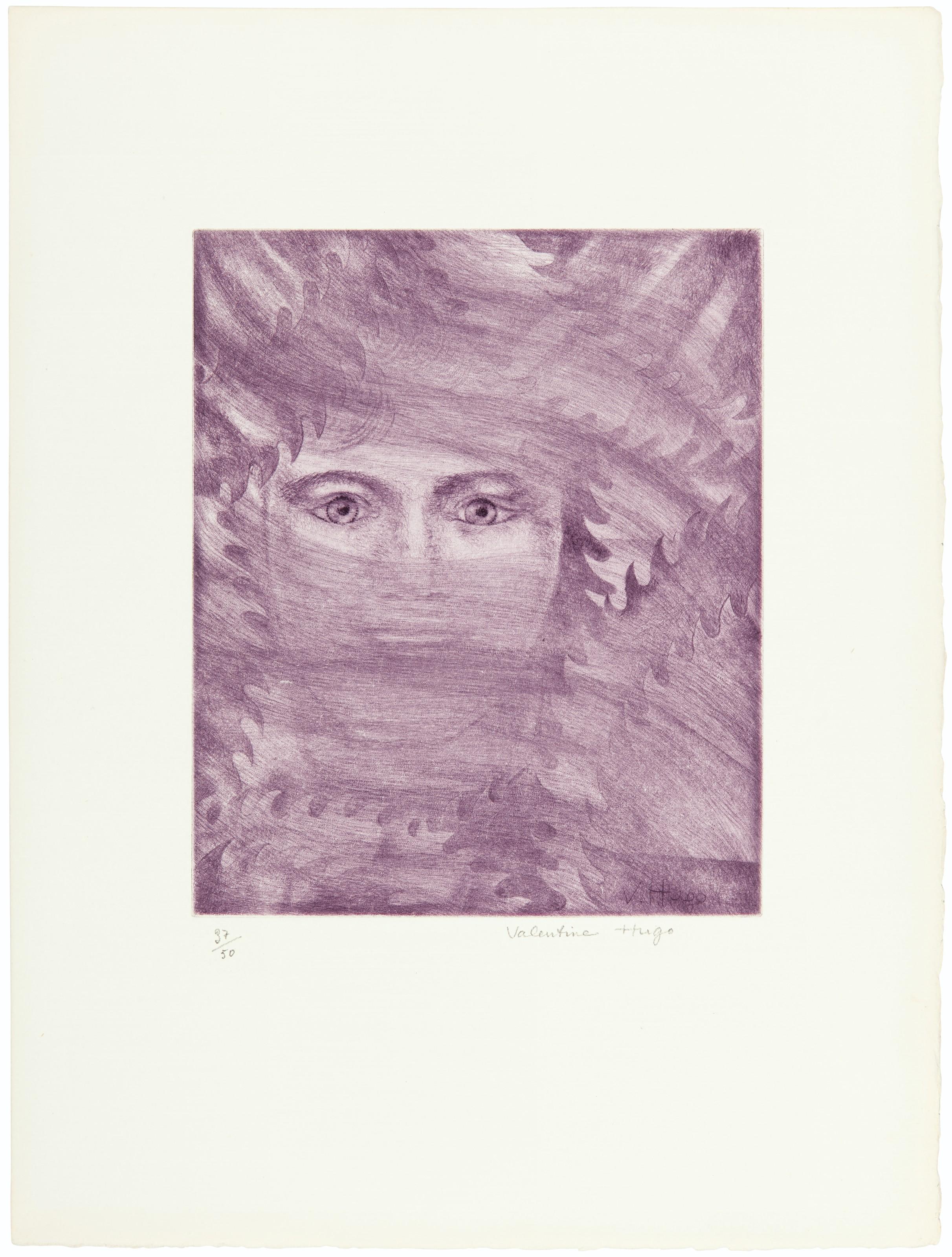 Valentine Hugo - Portrait de Rene Crevel, from  Feuilles éparses