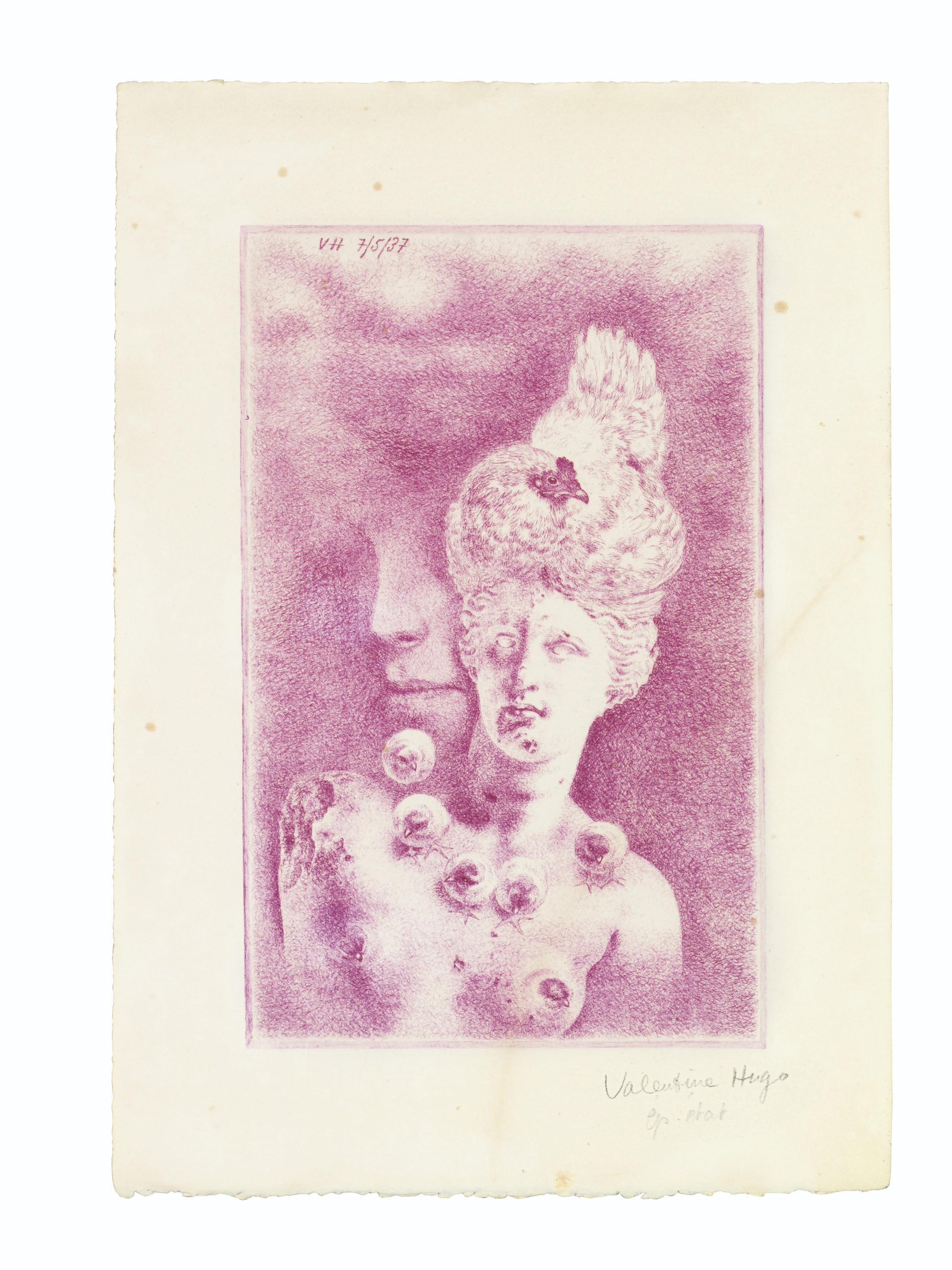 Valentine Hugo - Poule,  from Les animaux et leurs hommes, les hommes et leurs animaux