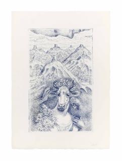 Valentine Hugo - Vache, from Paul Eluard  Les Animaux et leurs hommes