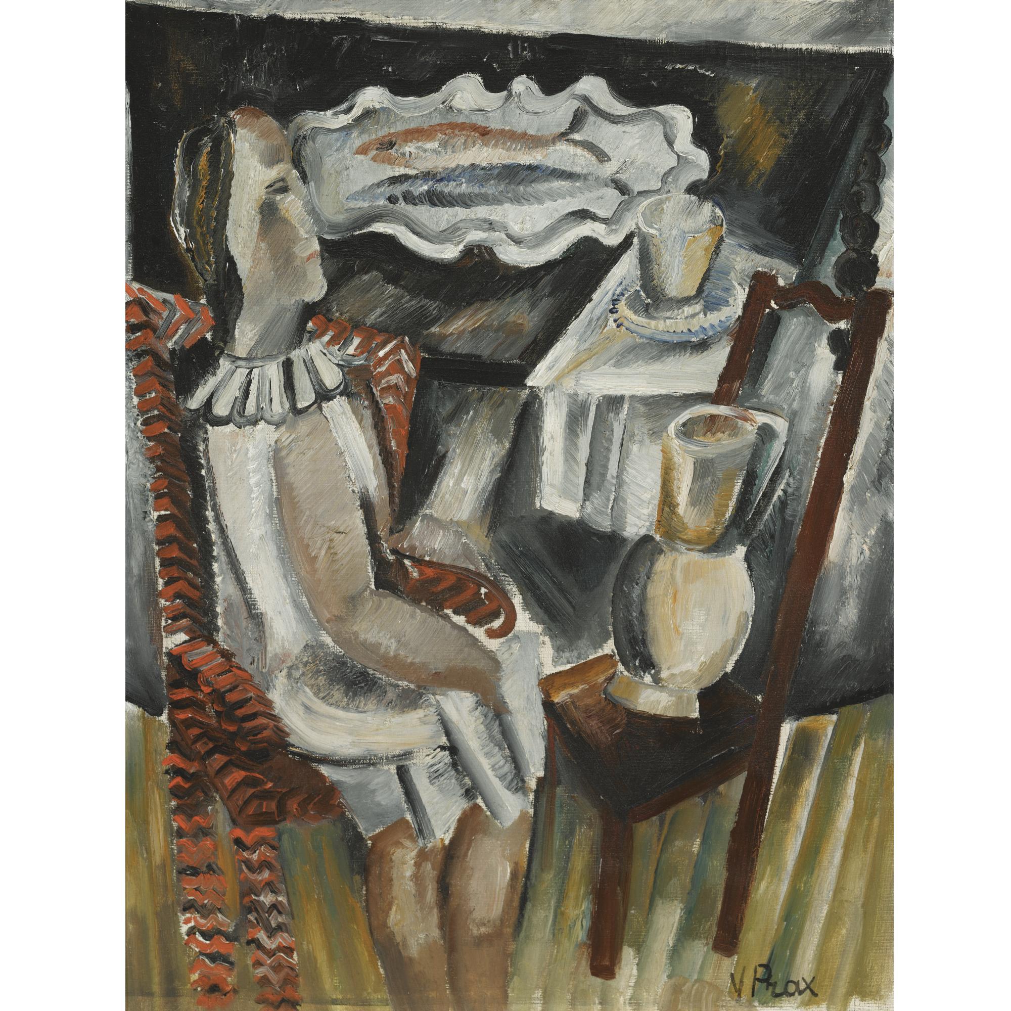 Valentine Prax - French a Woman In An Interior