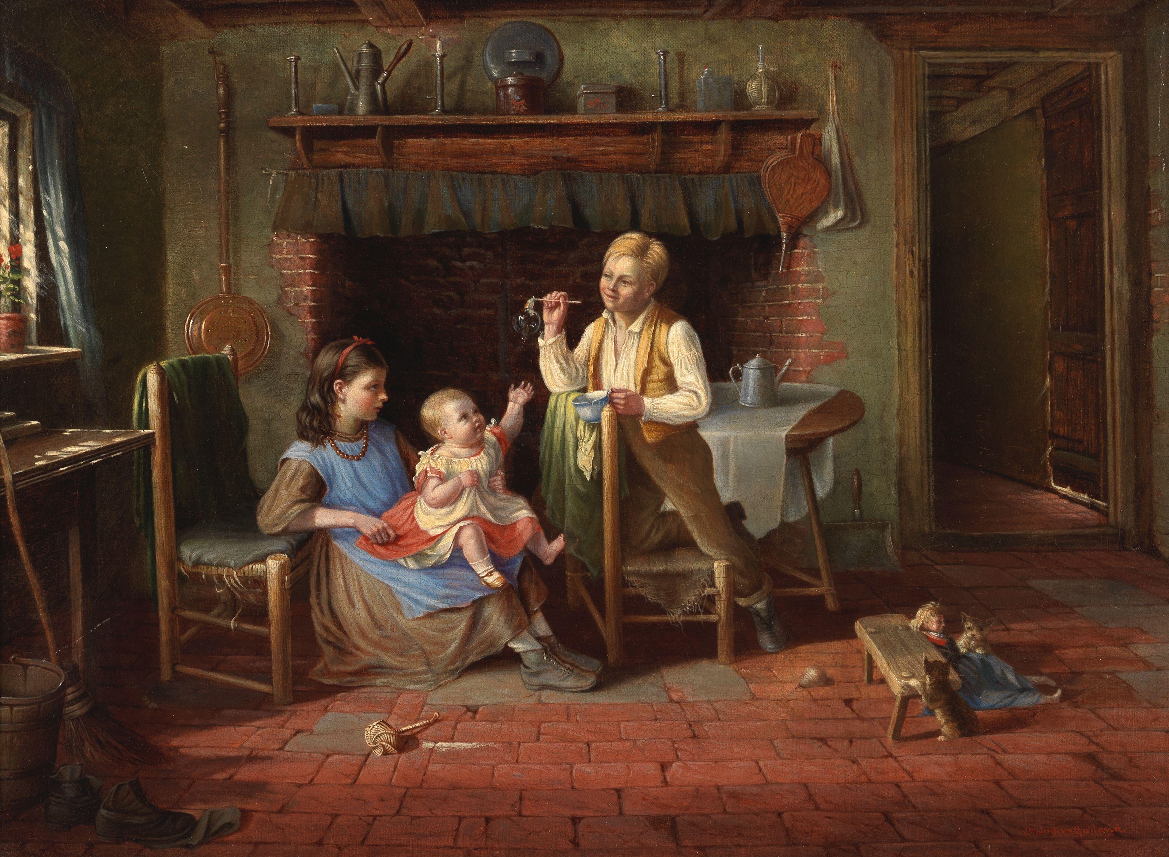 Valentine Thomas Garland - Blowing bubbles