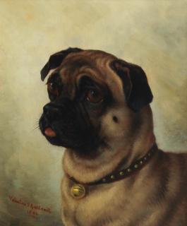 Valentine Thomas Garland - Portrait of a Pug