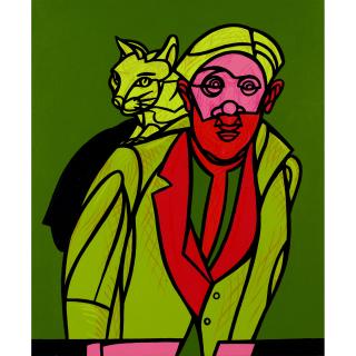 Valerio Adami - Autoportrait Et Chat