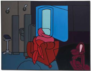 Valerio Adami - Nudo sulla paltrona