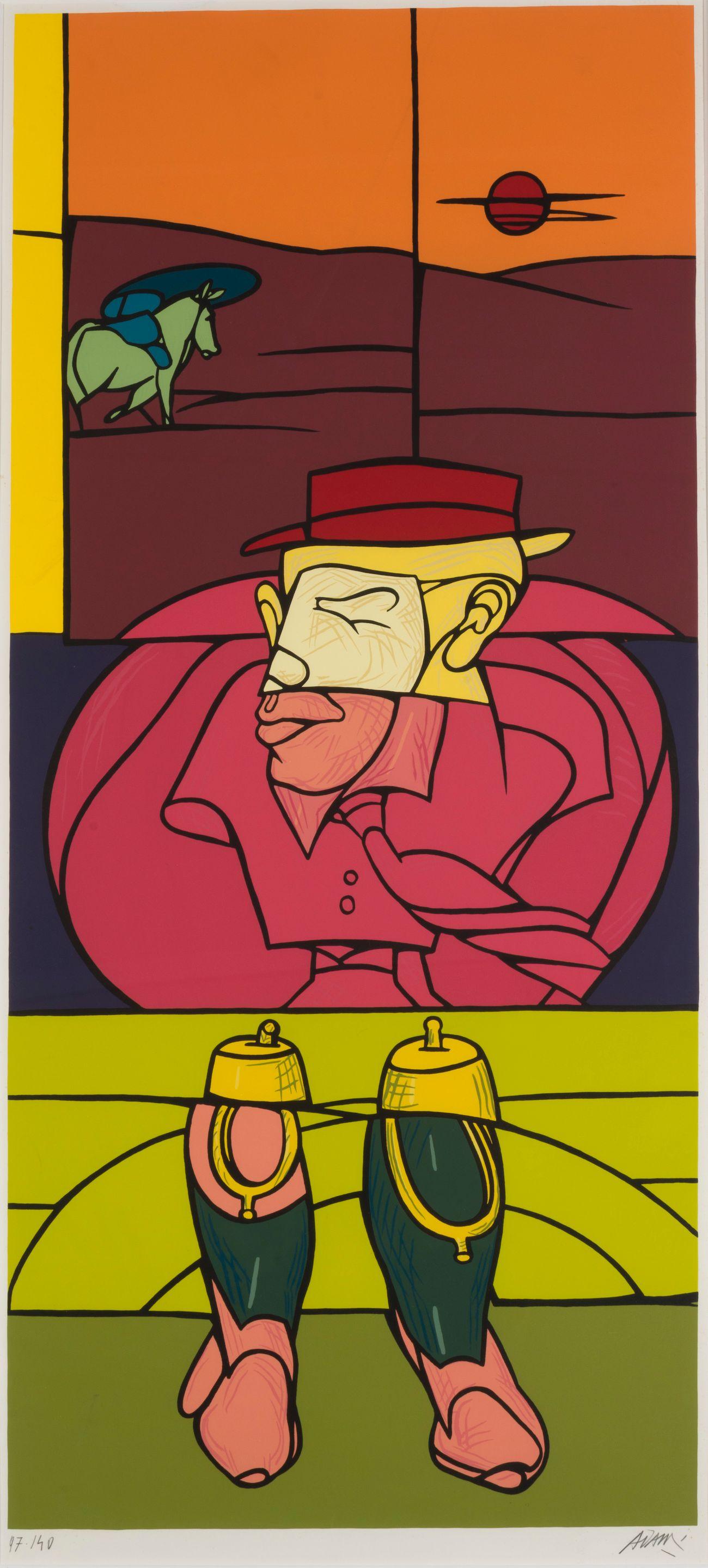 Valerio Adami - Riding Boots (after), 1989