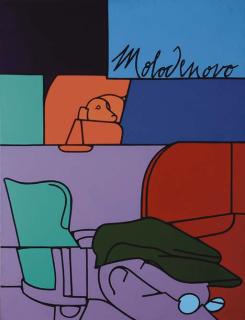 Valerio Adami - Ritratto di I. Babel