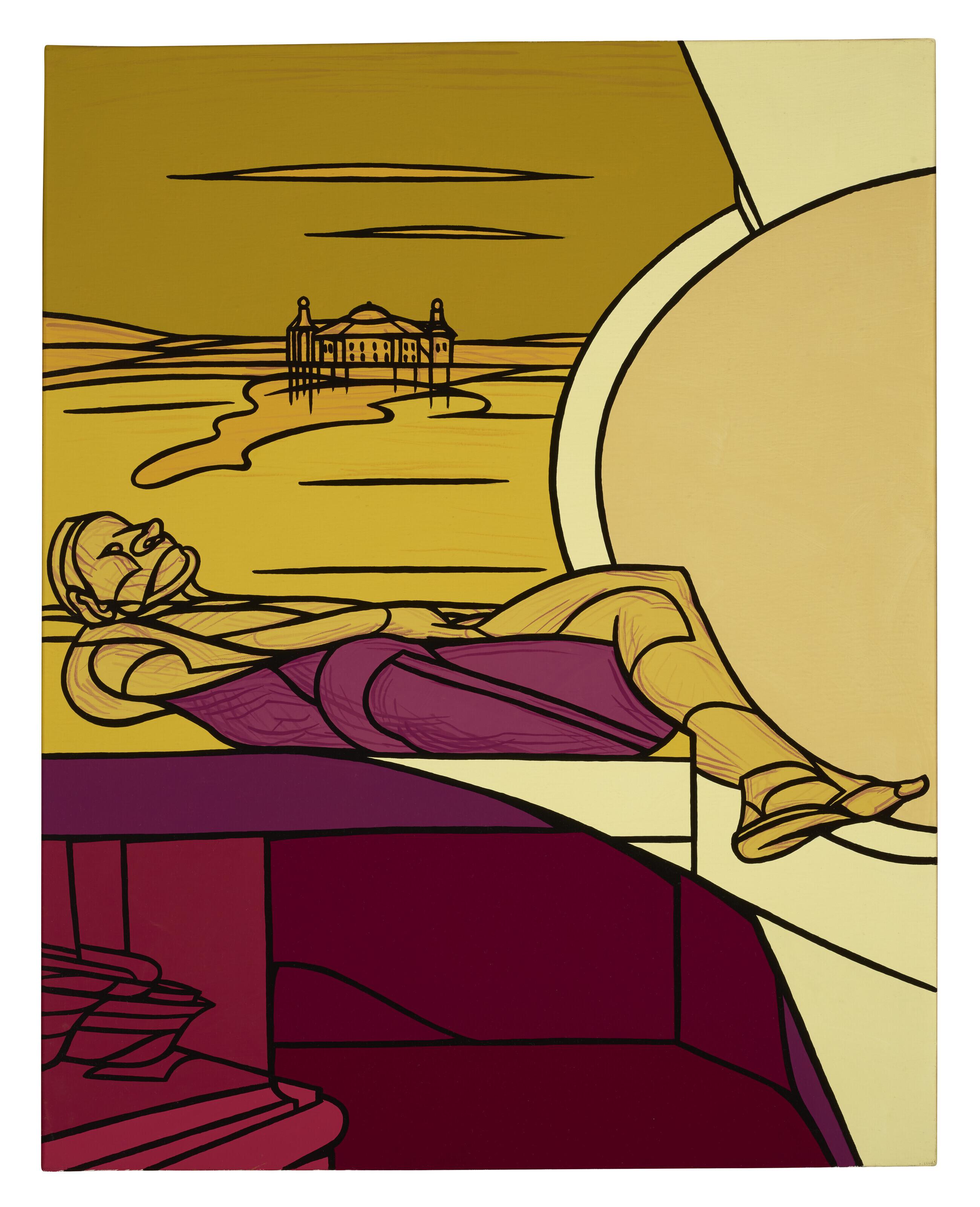 Valerio Adami - Sulla spiaggia a Knokke