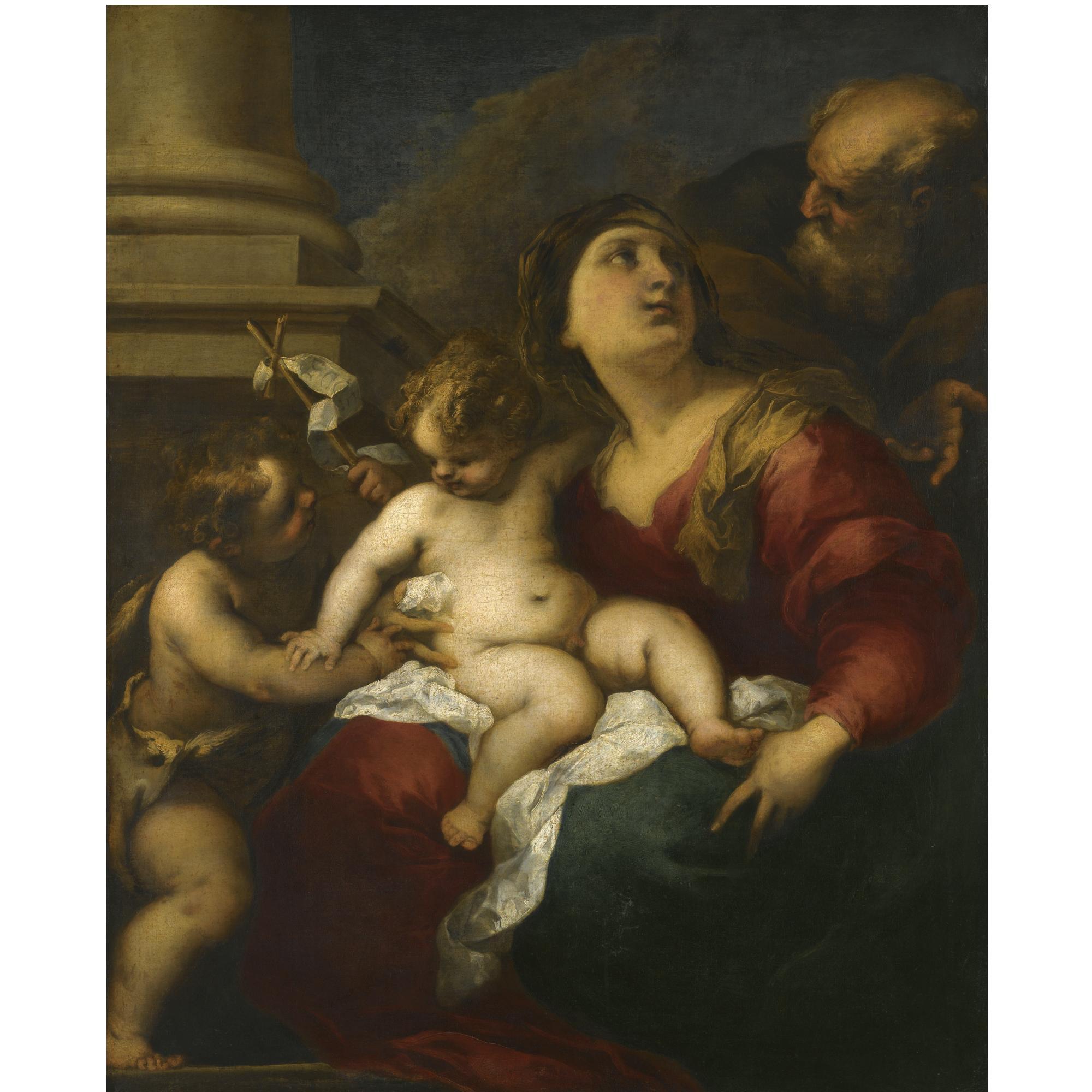 Valerio Castello - The Holy Family With The Infant St John The Baptist