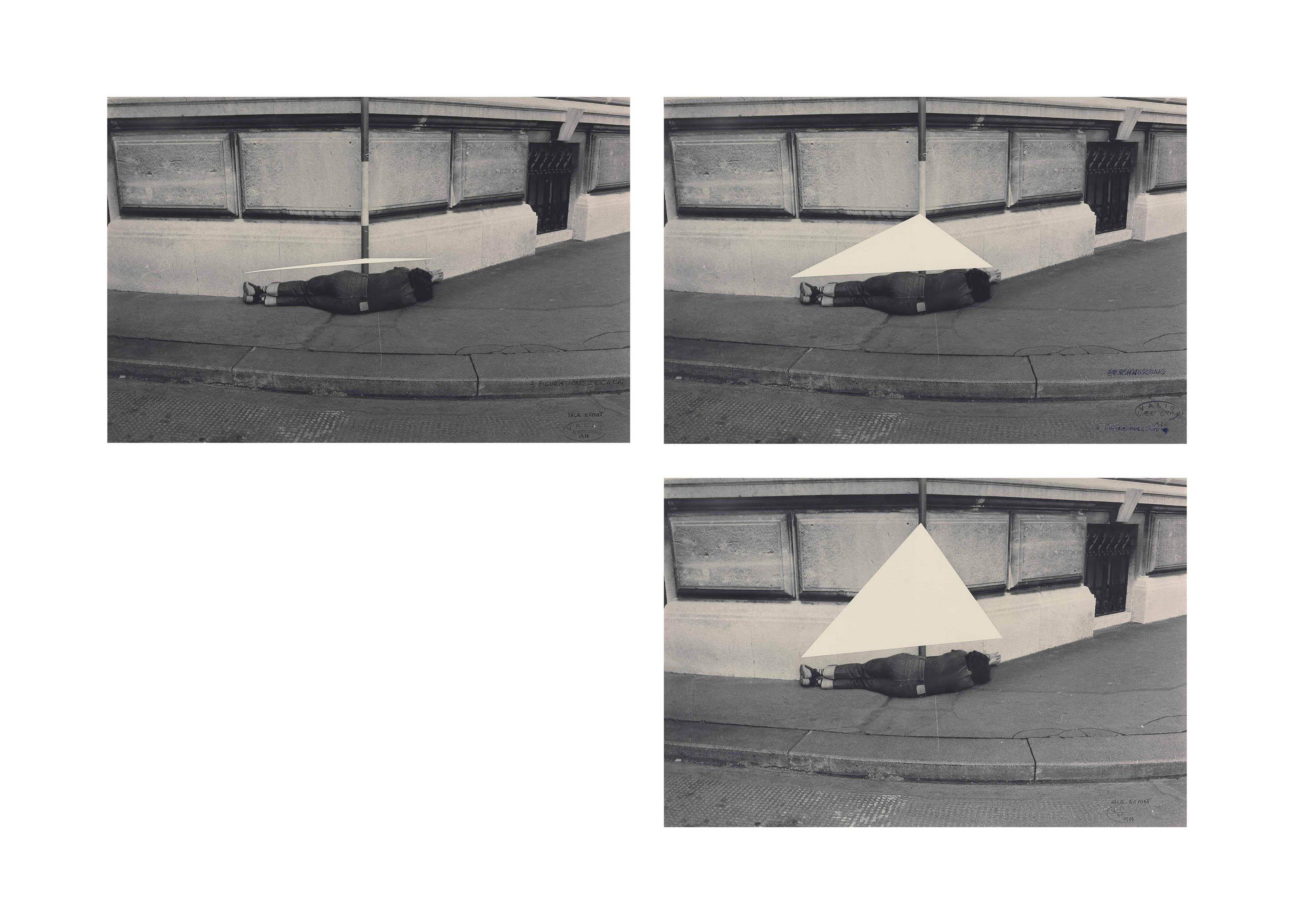 Valie Export - Drei Figurationszeichen Drei Körperkonfigurationen (Three Characters Figuration Three Bodies Configuration)