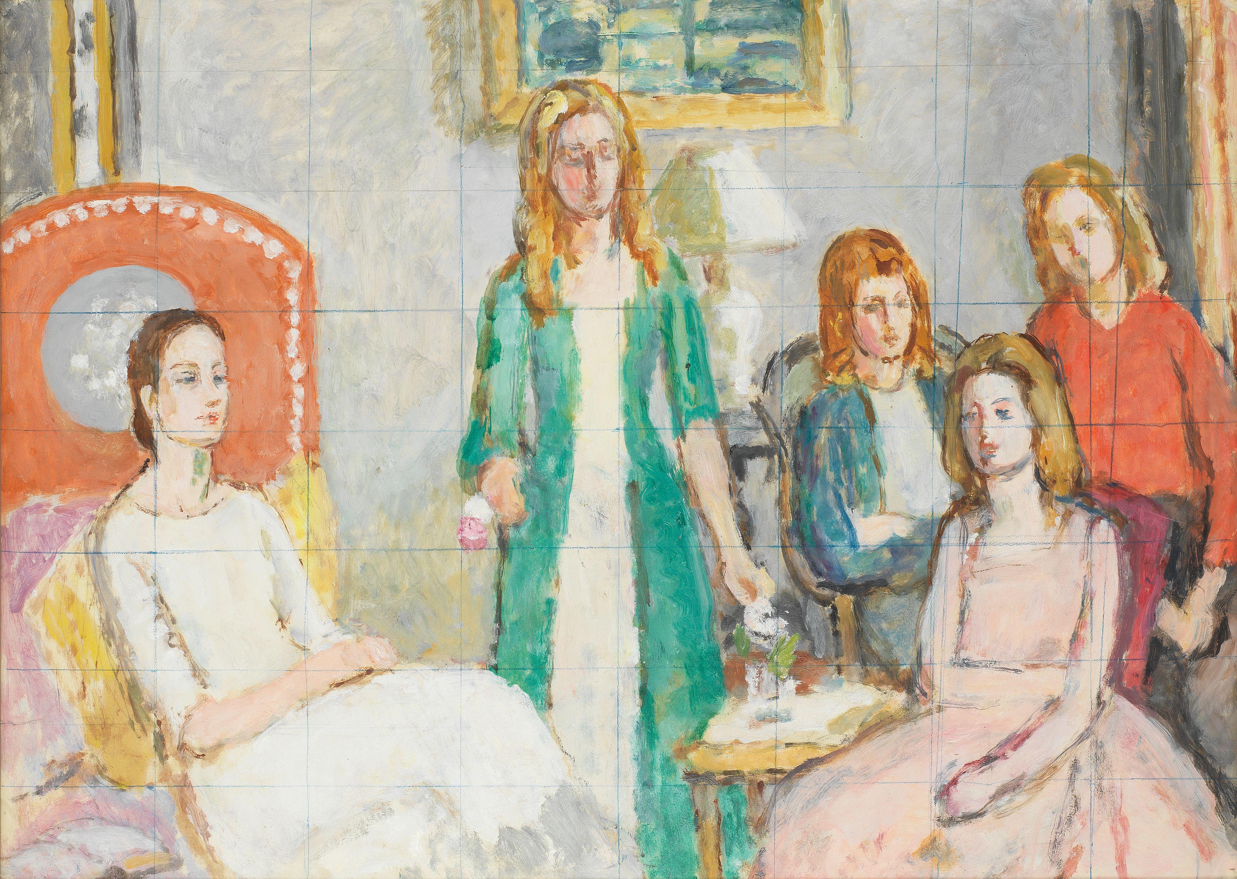 Vanessa Bell - Angelica Garnett and Her Four Daughters