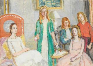 Vanessa Bell - Angelica Garnett and Her Four Daughters