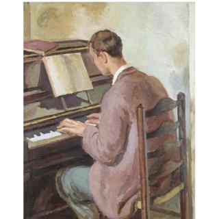 Vanessa Bell - Angus Davidson At The Piano, Charleston