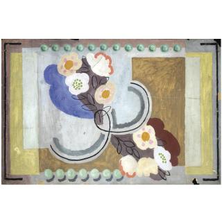 Vanessa Bell - Carpet Design (Green Balls)