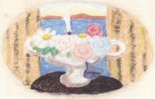 Vanessa Bell - Flowers on a tabletop by a window
