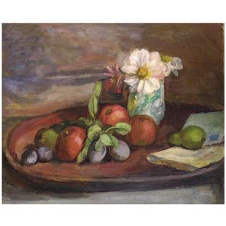 Vanessa Bell - Still Life With Fruit And Flowers
