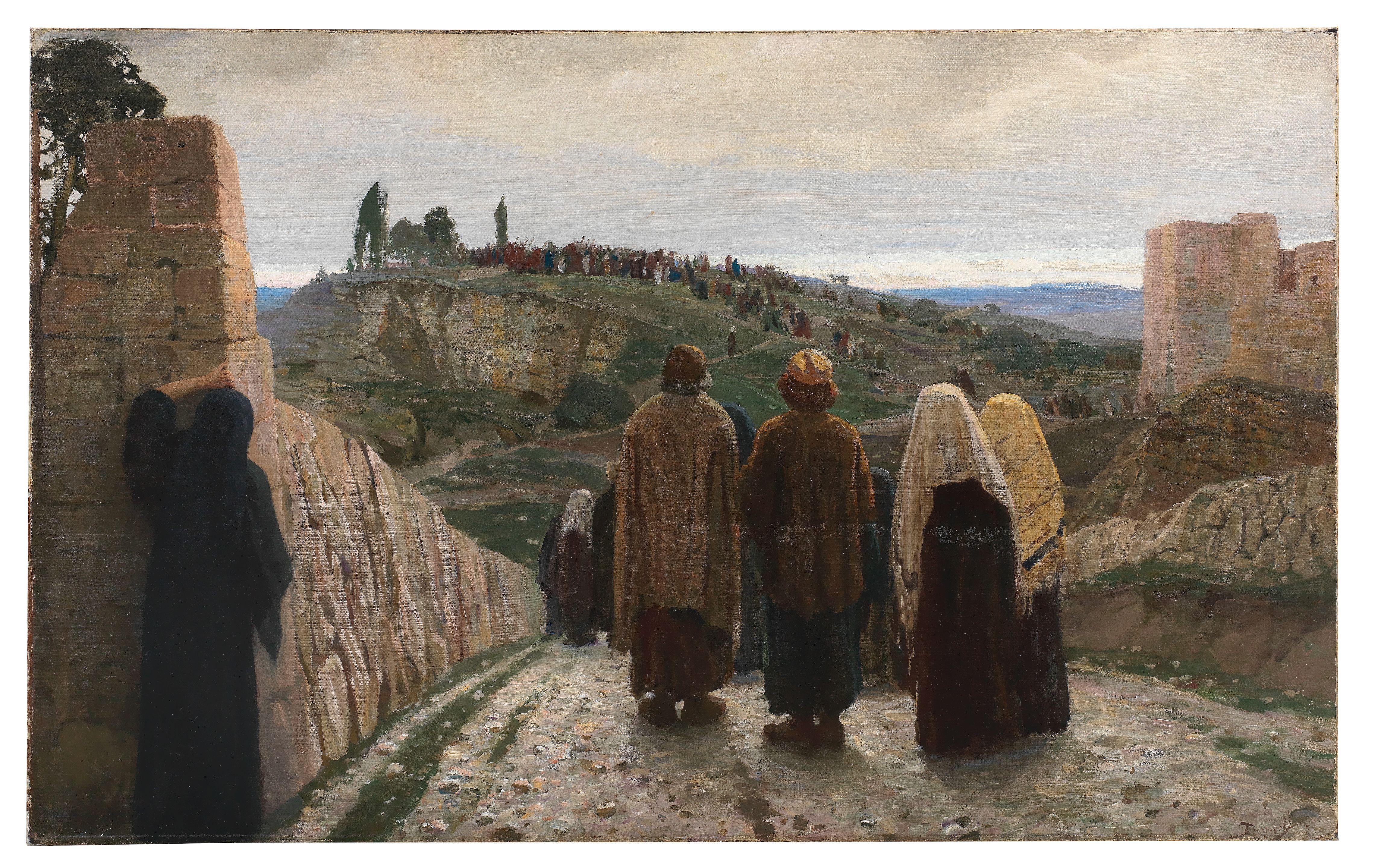 Vasilii Dmitrievich Polenov - \'There were also women looking from afar off\', 1908 105 x 167cm (41 1/2 x 66in).