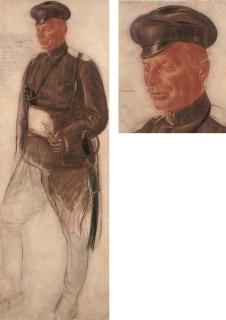 Vasilii Ivanovich Shukhaev - Study For Regiment At Their Positions; Rotmistr Balitskii
