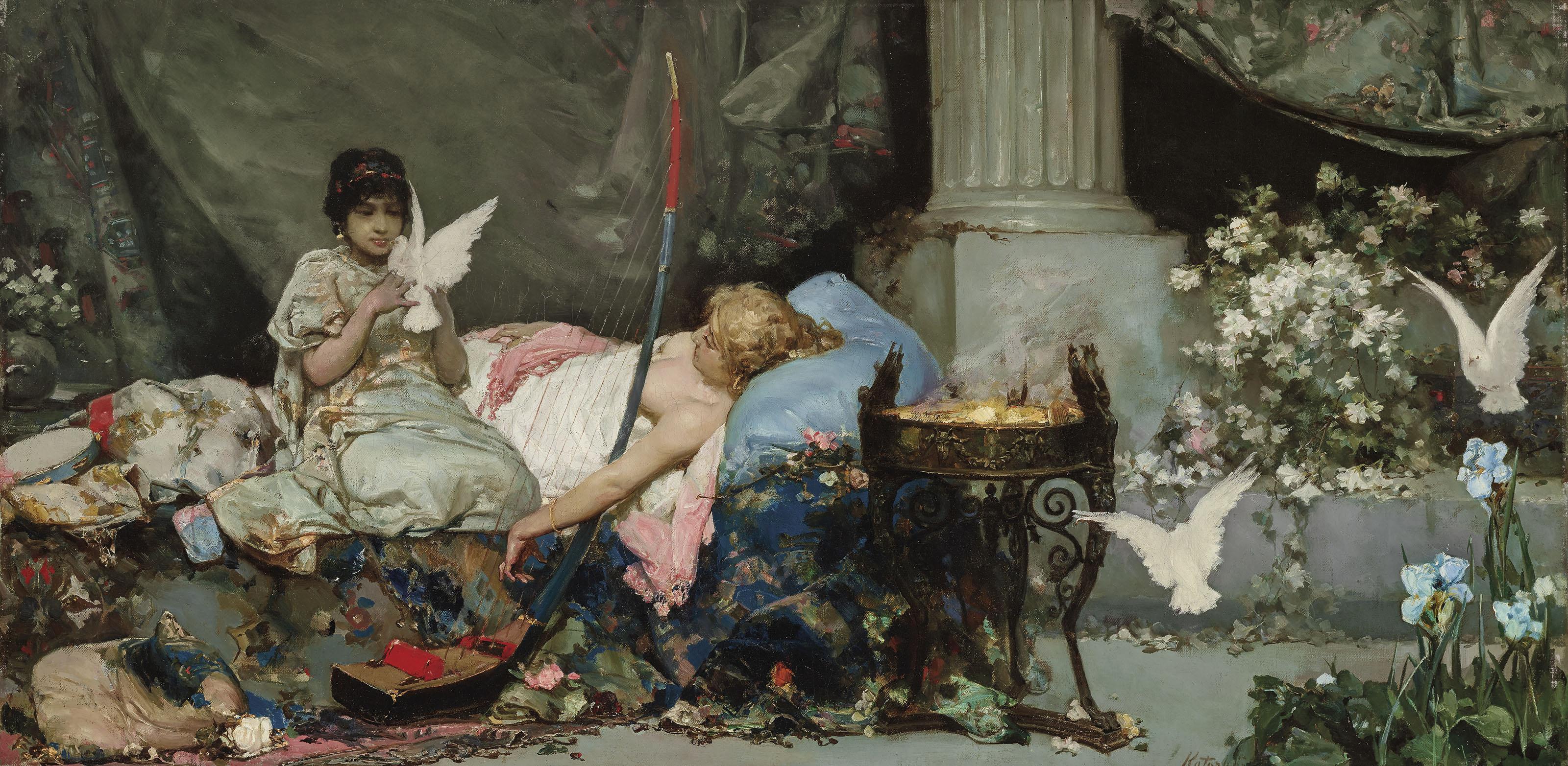 Vasilii Kotarbinsky - Favorite of the Seraglio with her Handmaiden