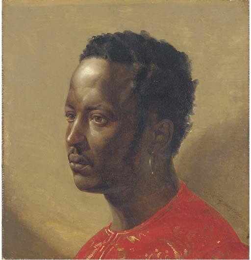 Vasilii Petrovich Vereschagin - Portrait Of A Man In A Gold Embroidered Red Shirt