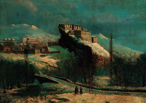 Vasilii Petrovich Vereshchagin - Fortified Village in the Caucasian Mountains in Winter