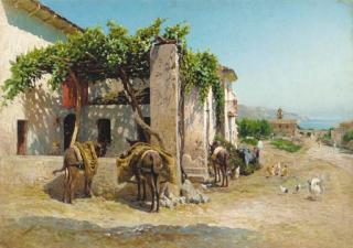 Vasilii Petrovich Vereshchagin - Italian Village by the Coast