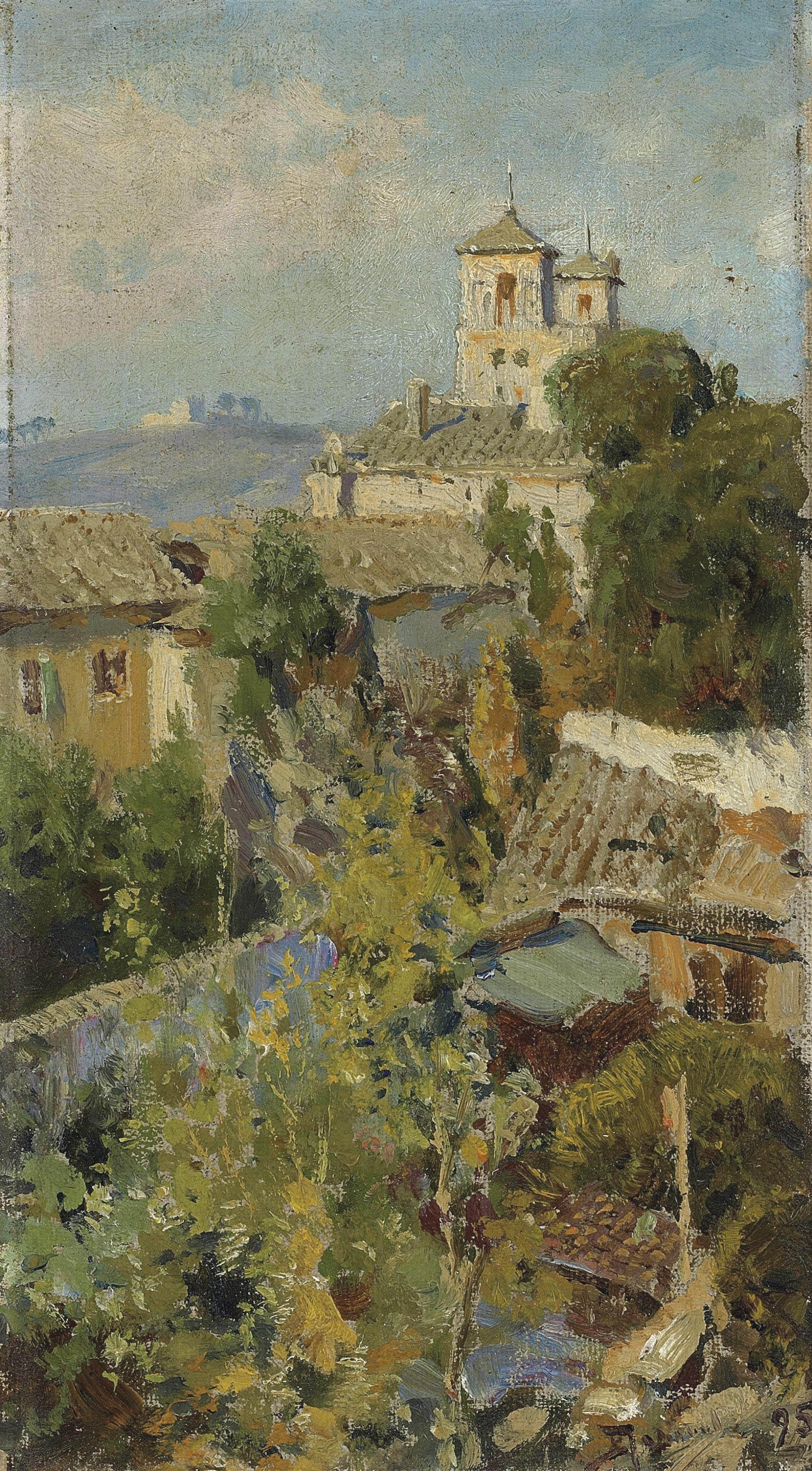 Vasilii Polenov - From the window of the flat in Rome