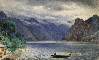 Vasilii Vasil\'evich Vereshchagin - View of Traunsee from Gmünden