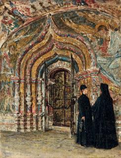 Vasilii Vereshchagin - Entrance door to the Ipatief Cathedral at Kostroma