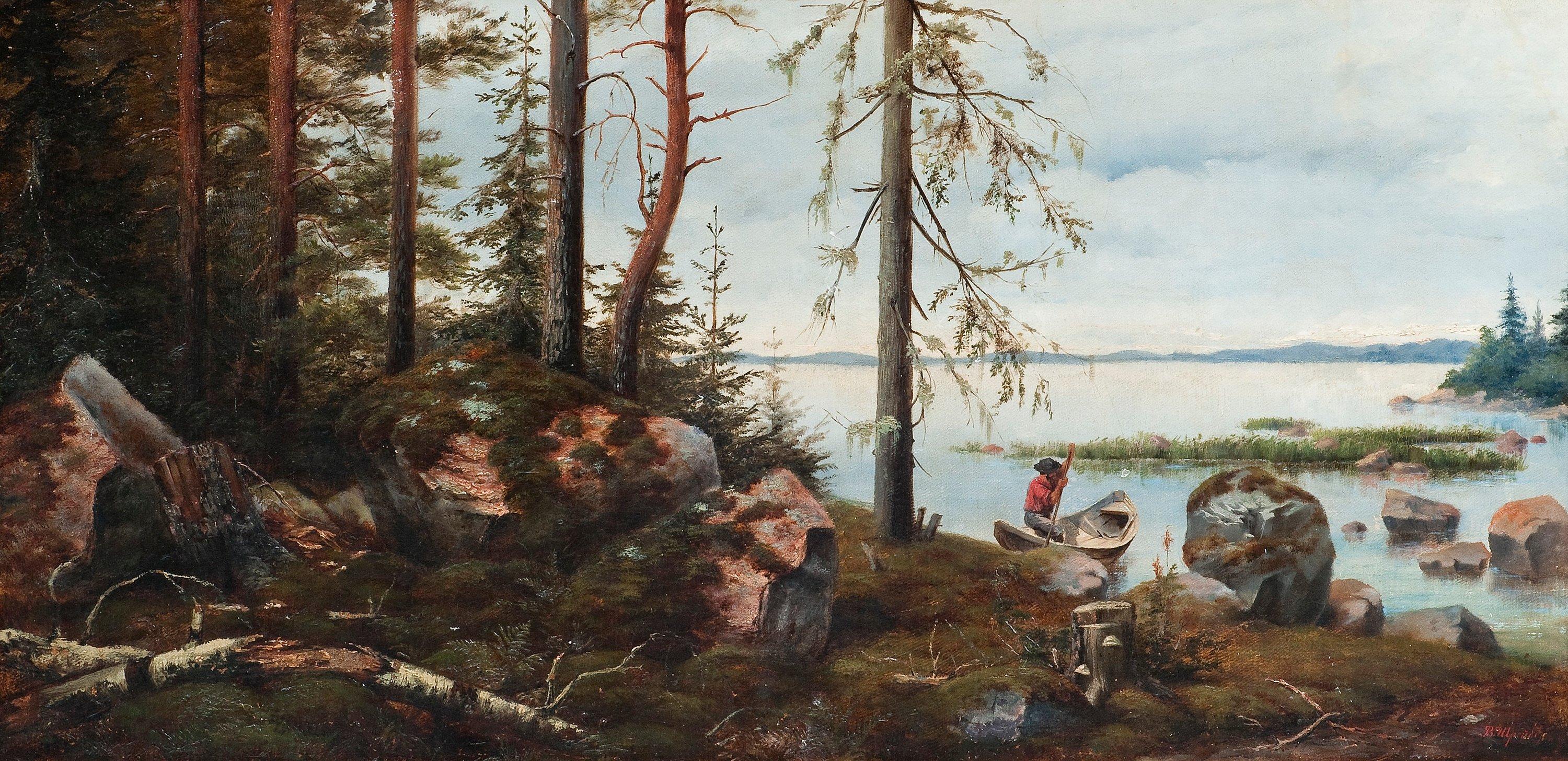 Vasilij Pavlovich Schreiber - A Finnish Landscape.
