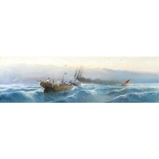 Vasilios Chatzis - Fishing Boat And Steamship