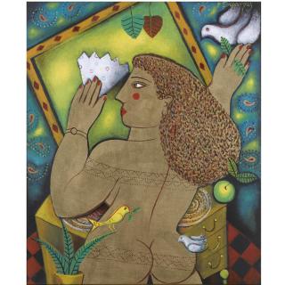 Vasilis Sperantzas - Greek Woman In Front Of A Mirror