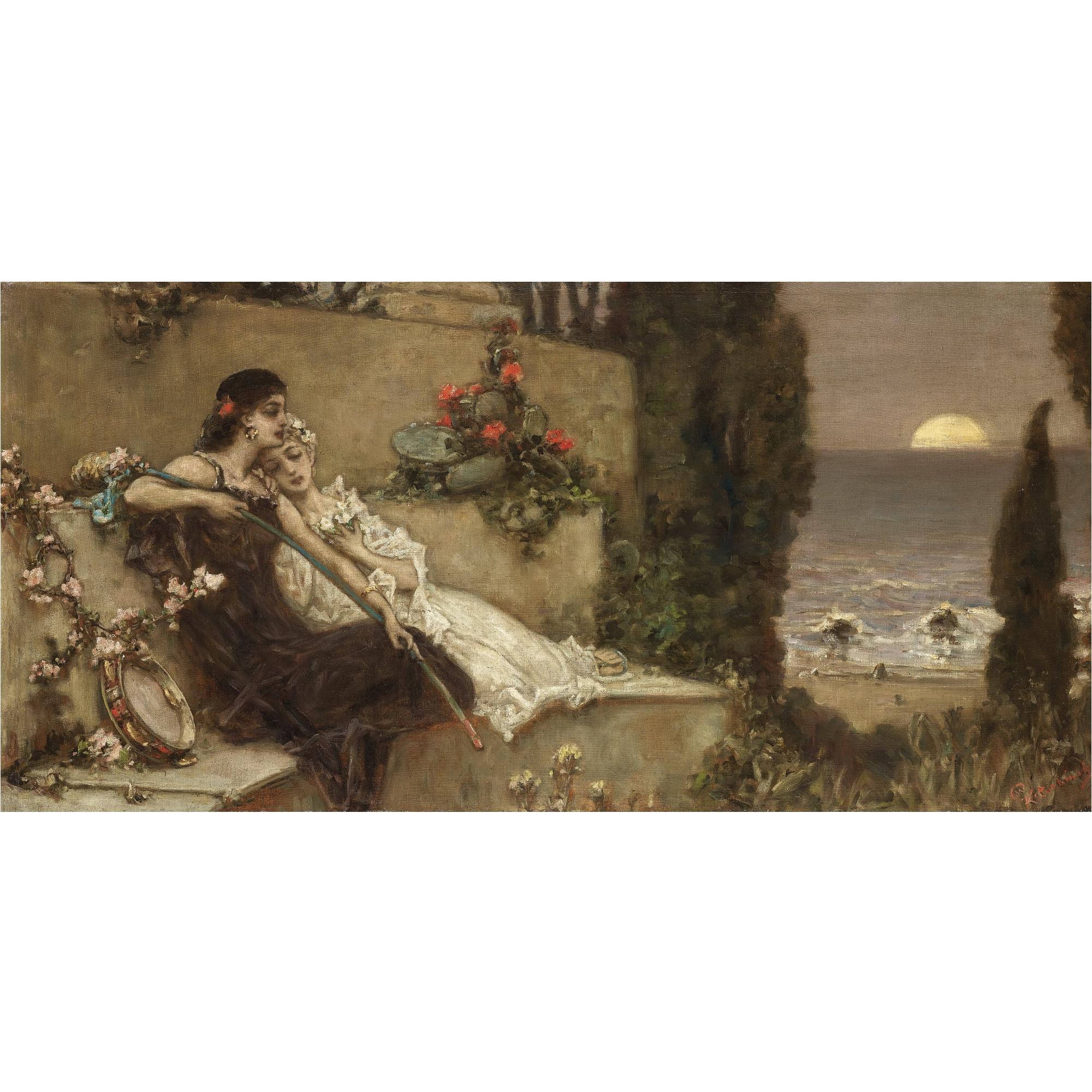 Vasily Alexandrovich Kotarbinsky - Resting By The Shore