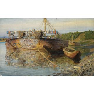 Vasily Dmitrievich Polenov - Barge On The River Oka